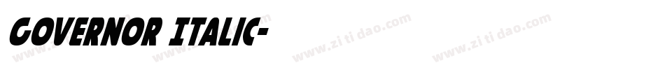 Governor Italic字体转换